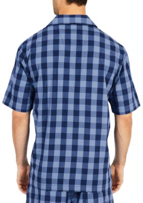 Buffalo Plaid Short Sleeve Pajama Shirt