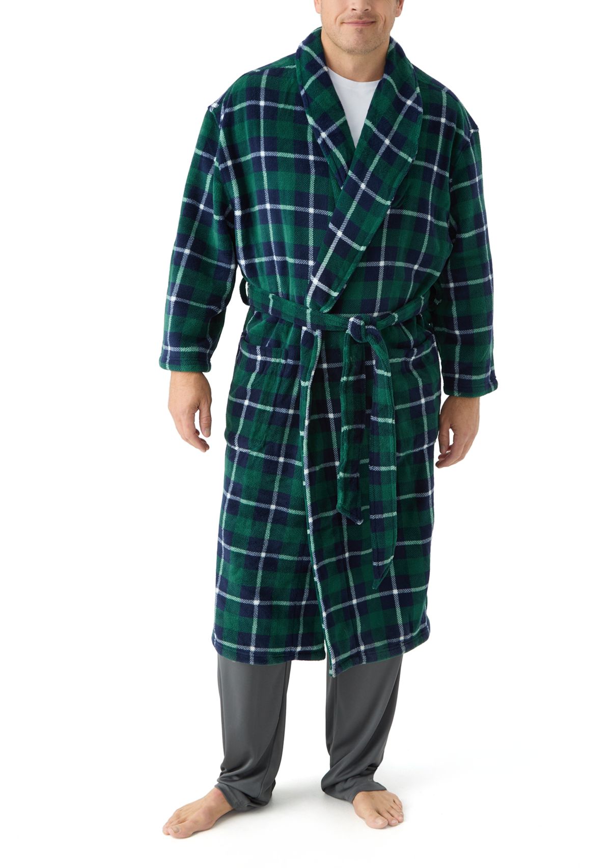 Big & Tall Plaid Robe