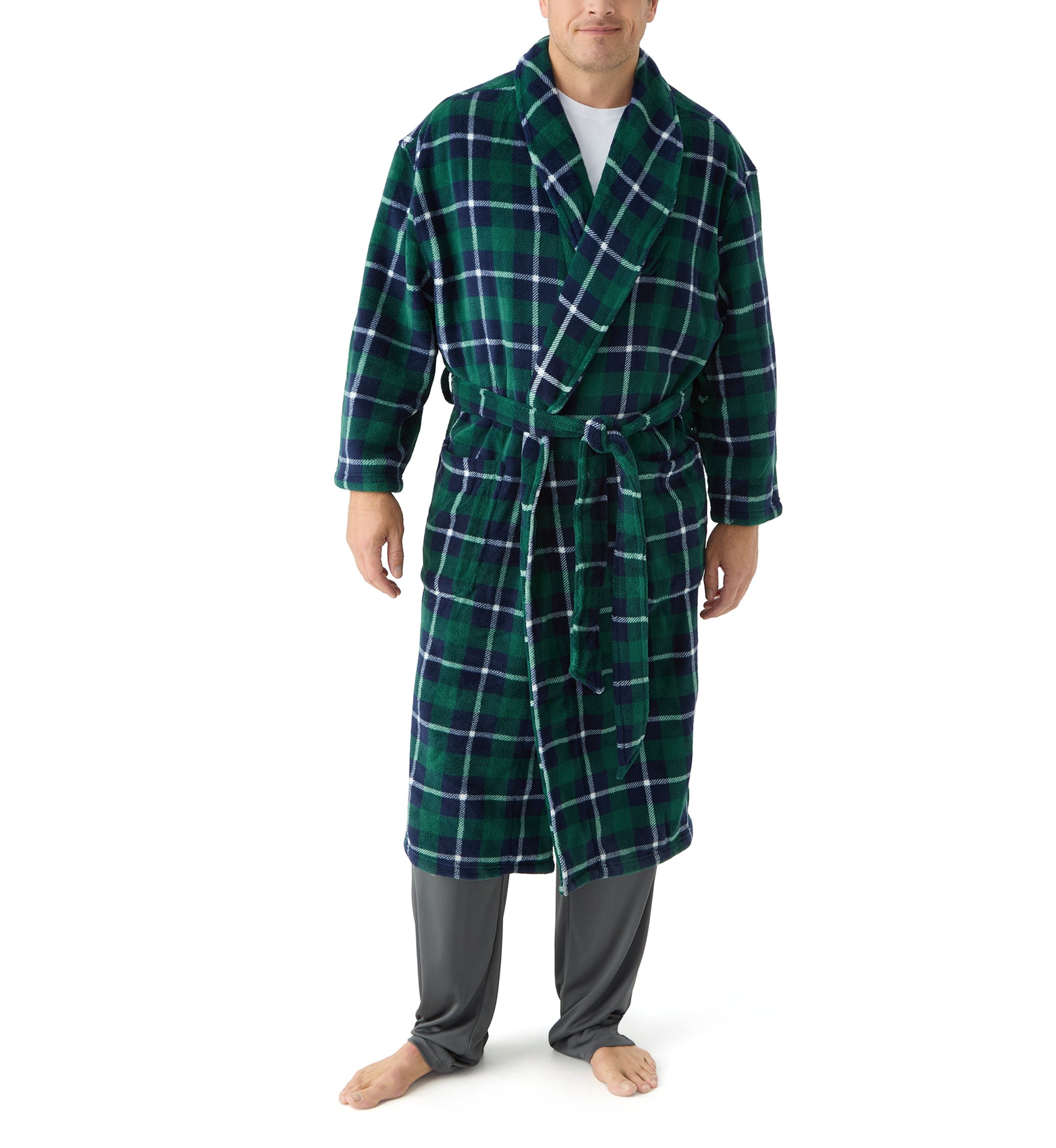 Big & Tall Plaid Robe