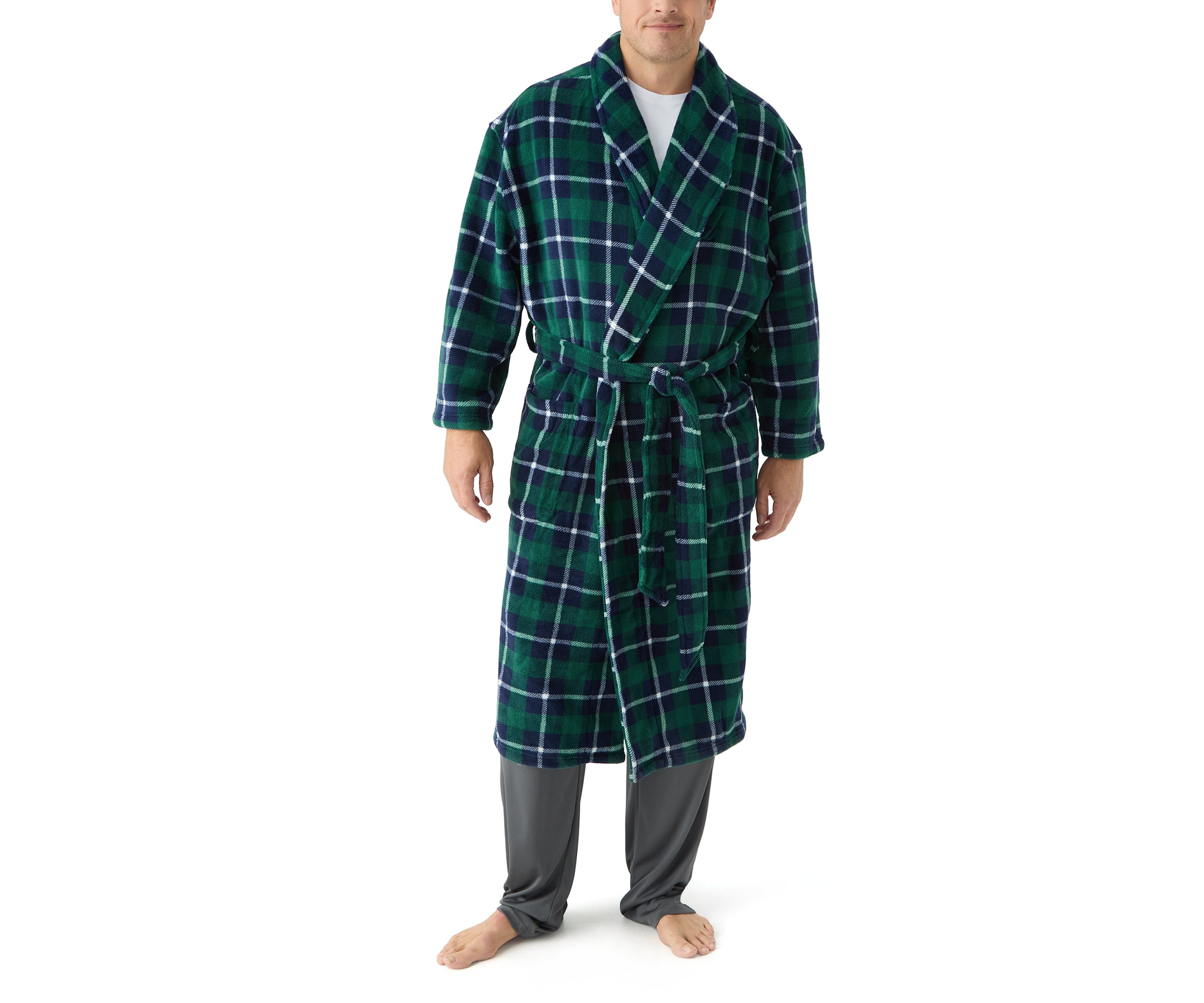 Big & Tall Plaid Robe