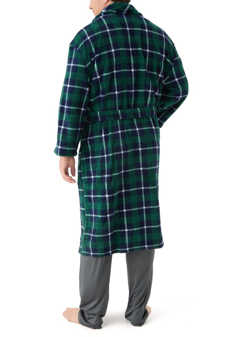Big & Tall Plaid Robe