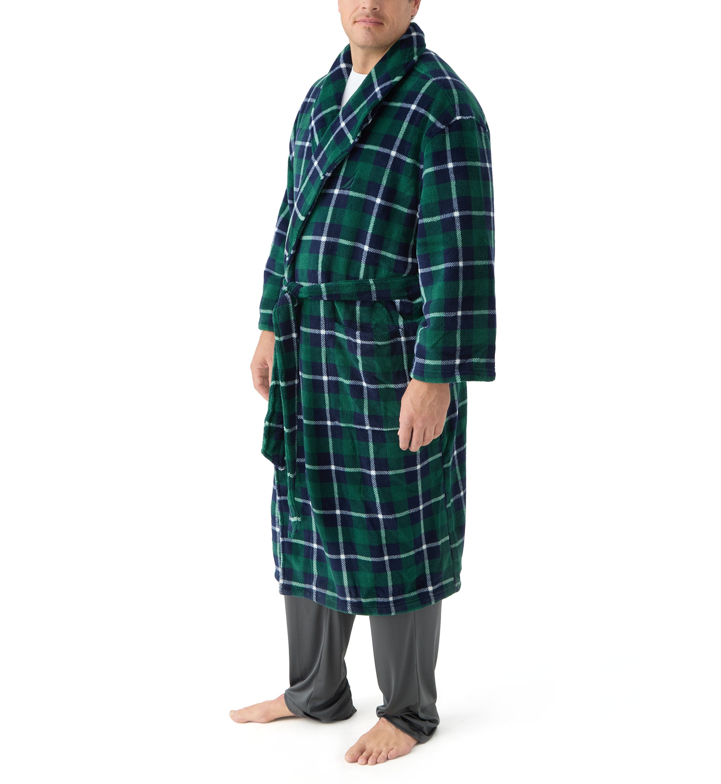Big & Tall Plaid Robe