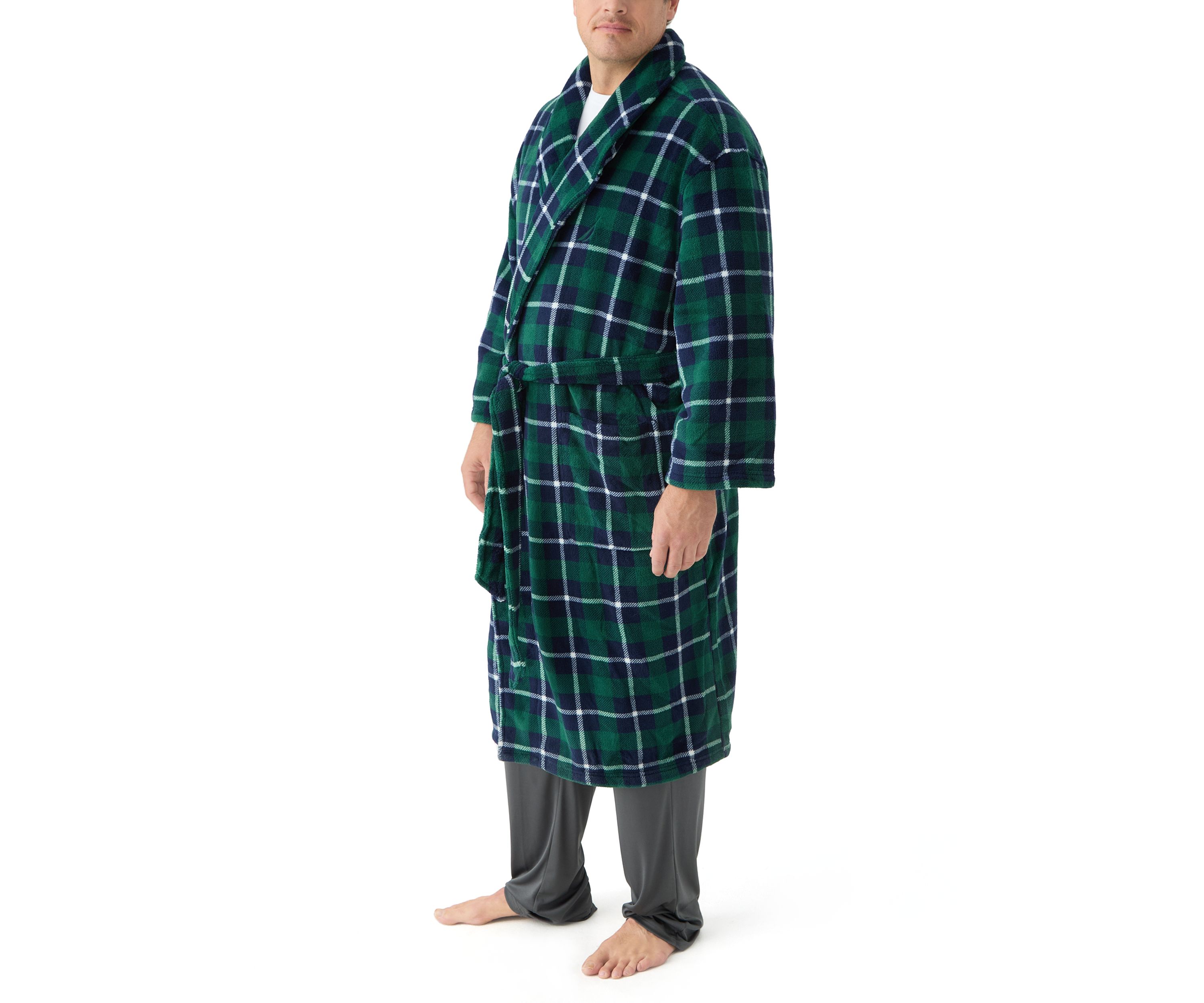 Big & Tall Plaid Robe