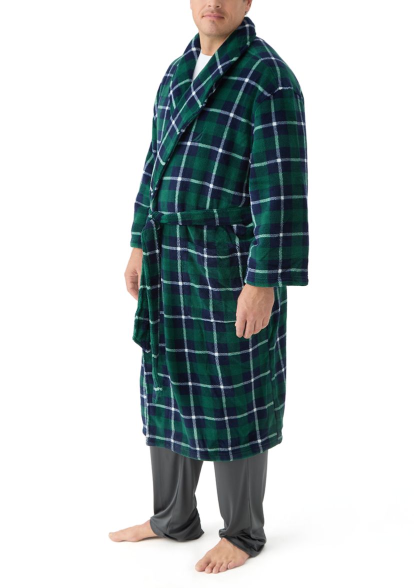 Big & Tall Plaid Robe