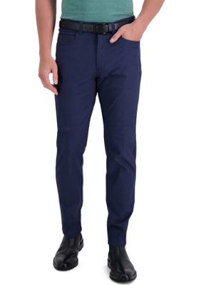 Kenneth Cole Reaction Men's Techni-Cole 5-Pocket Stretch Dual Color Modern-Fit Flex Waistband Flat Front Casual Pants, 30 x 32