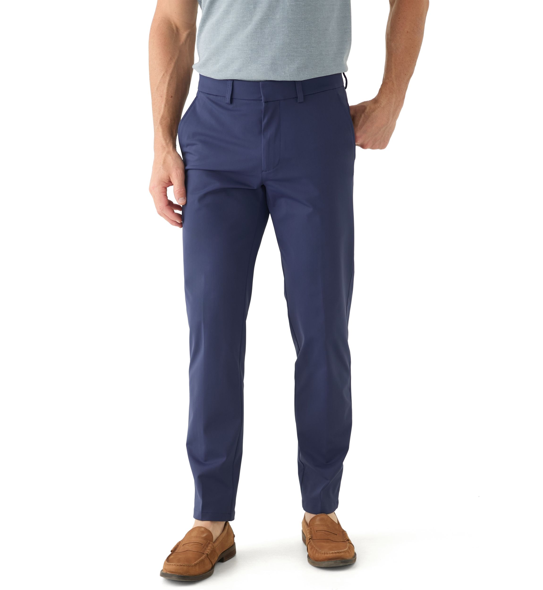 Mens Slim Fit Warp Knit Pants