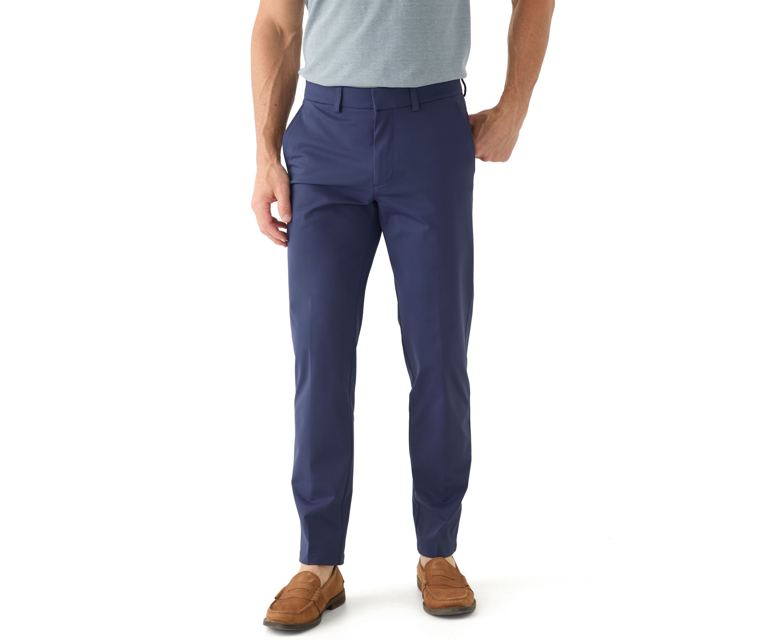 Mens Slim Fit Warp Knit Pants