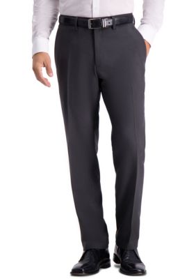 Kenneth Cole Reaction Men's Recycled Micro Check Slim Fit Flat Front Dress Pants, Grey, 33 x 32