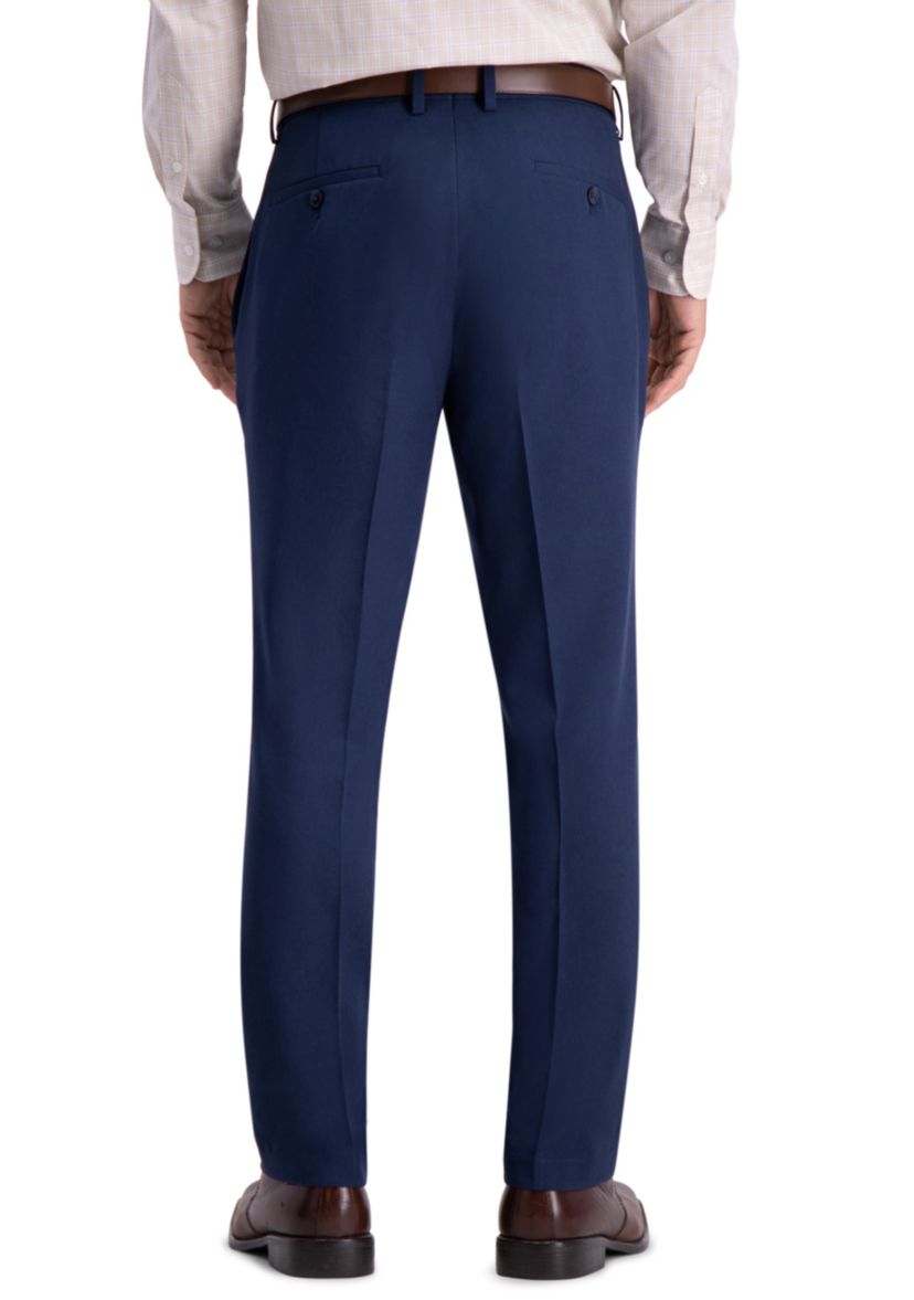 Recycled Micro Check Slim Fit Flat Front Dress Pants