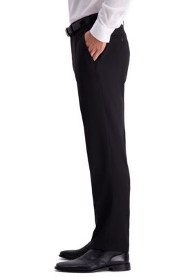 Recycled Micro Check Slim Fit Flat Front Dress Pants