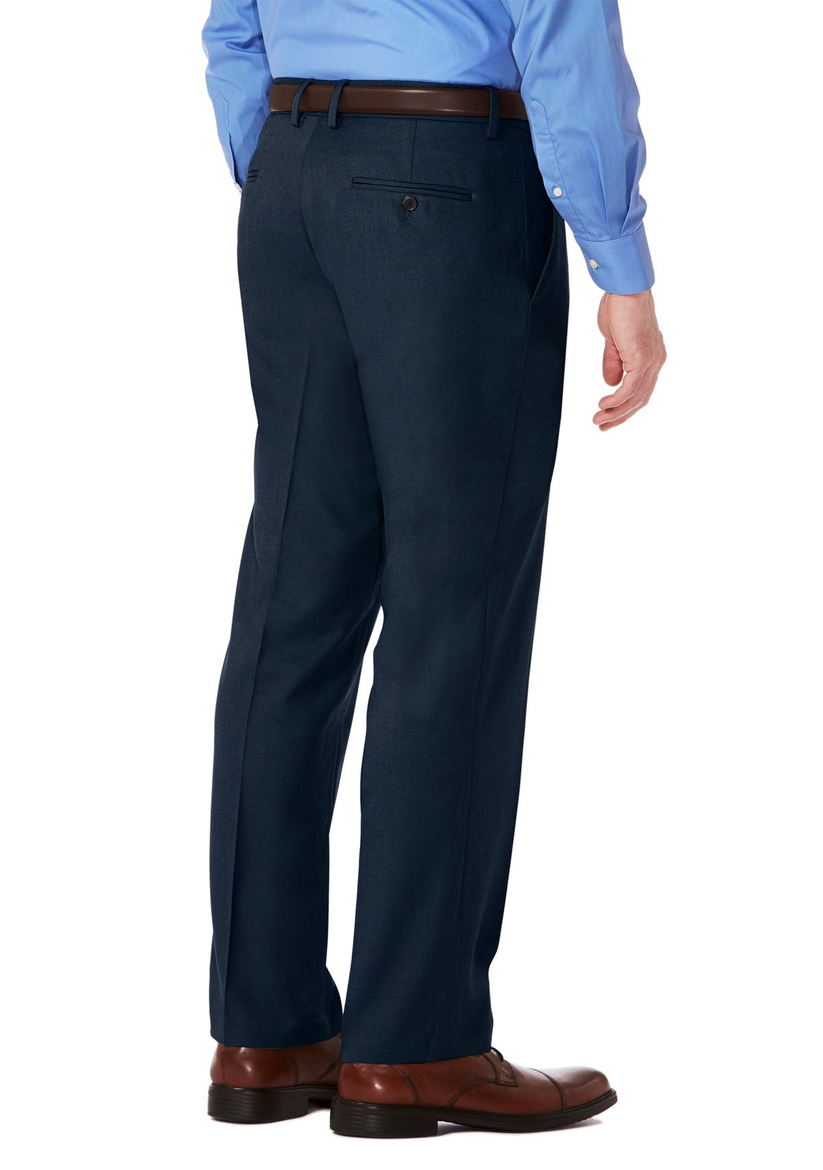 Mens Stretch Gab Modern Fit Flat Front Dress Pants