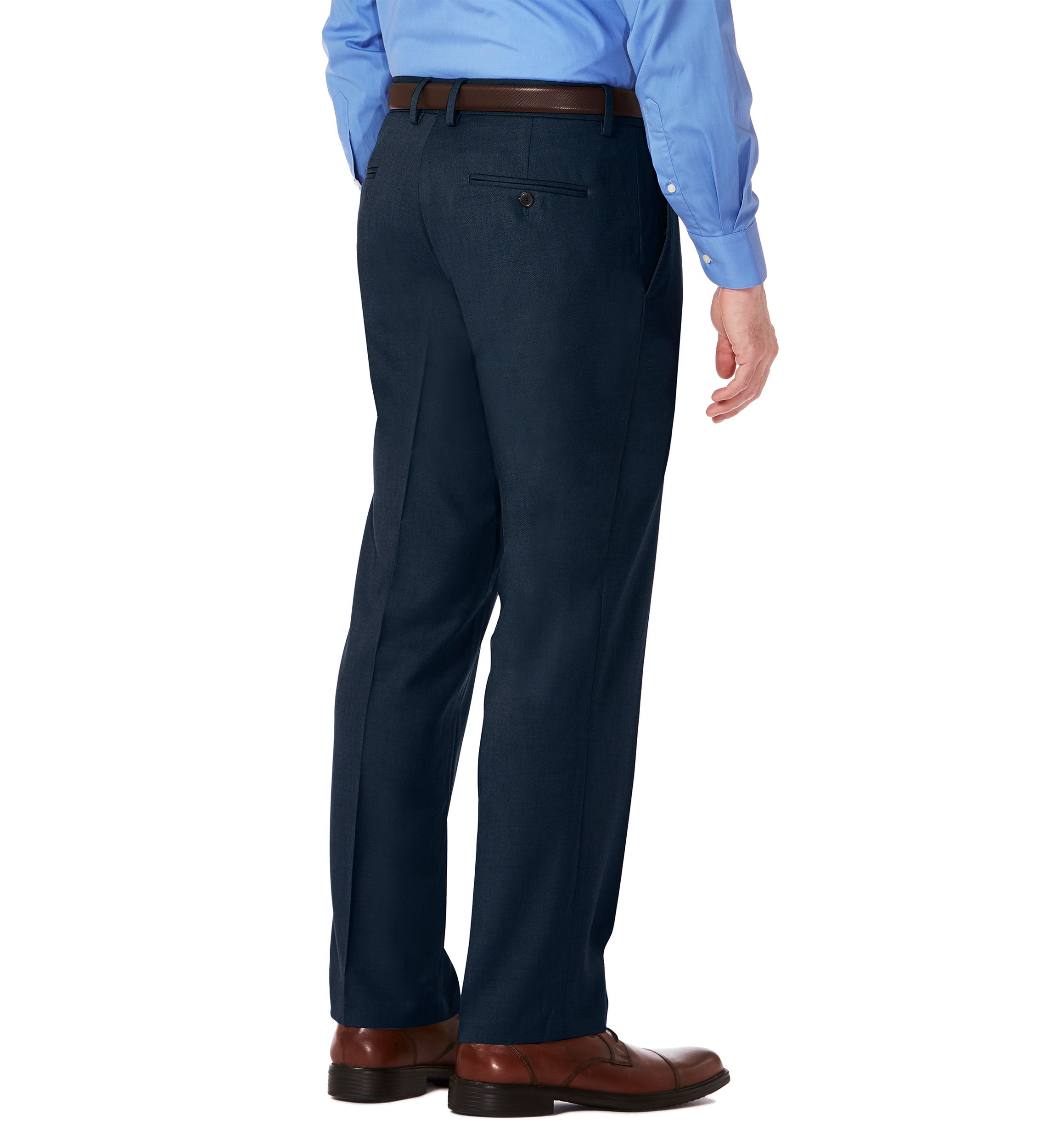 Mens Stretch Gab Modern Fit Flat Front Dress Pants