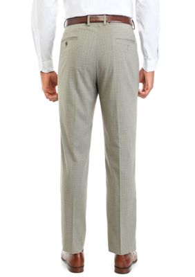 Men's Slim Fit Fine Windowpane Dress Pants