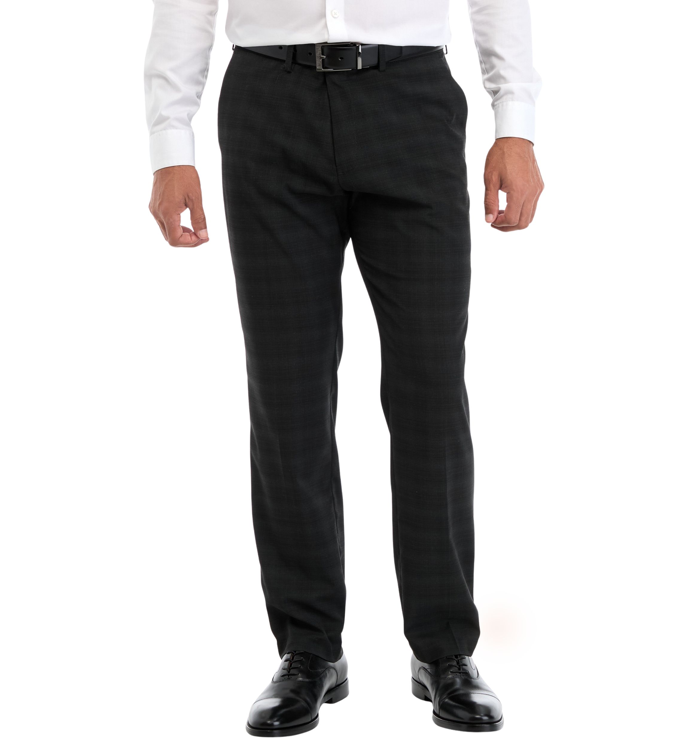 Crosshatch Plaid Dress Pants
