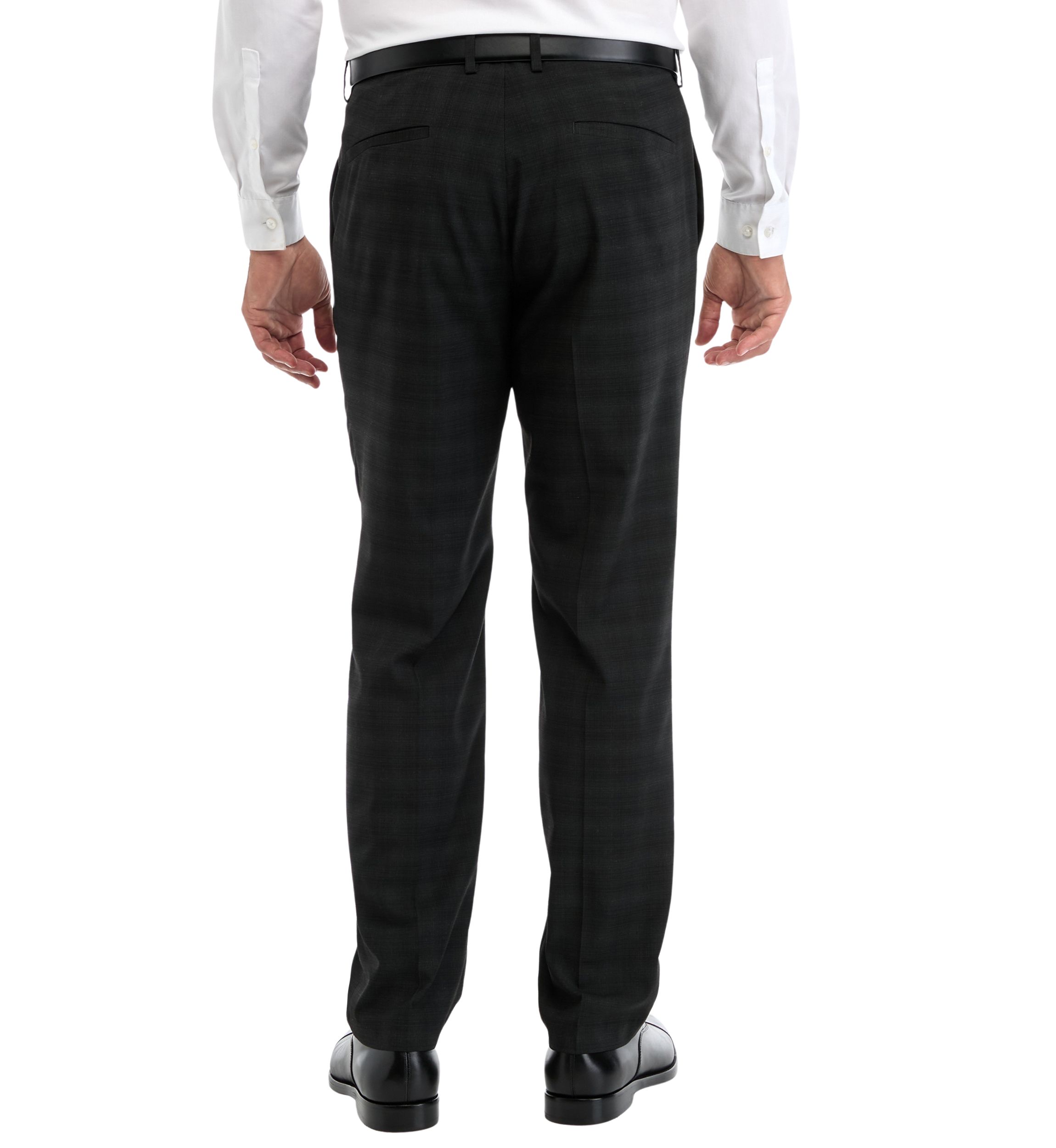 Crosshatch Plaid Dress Pants