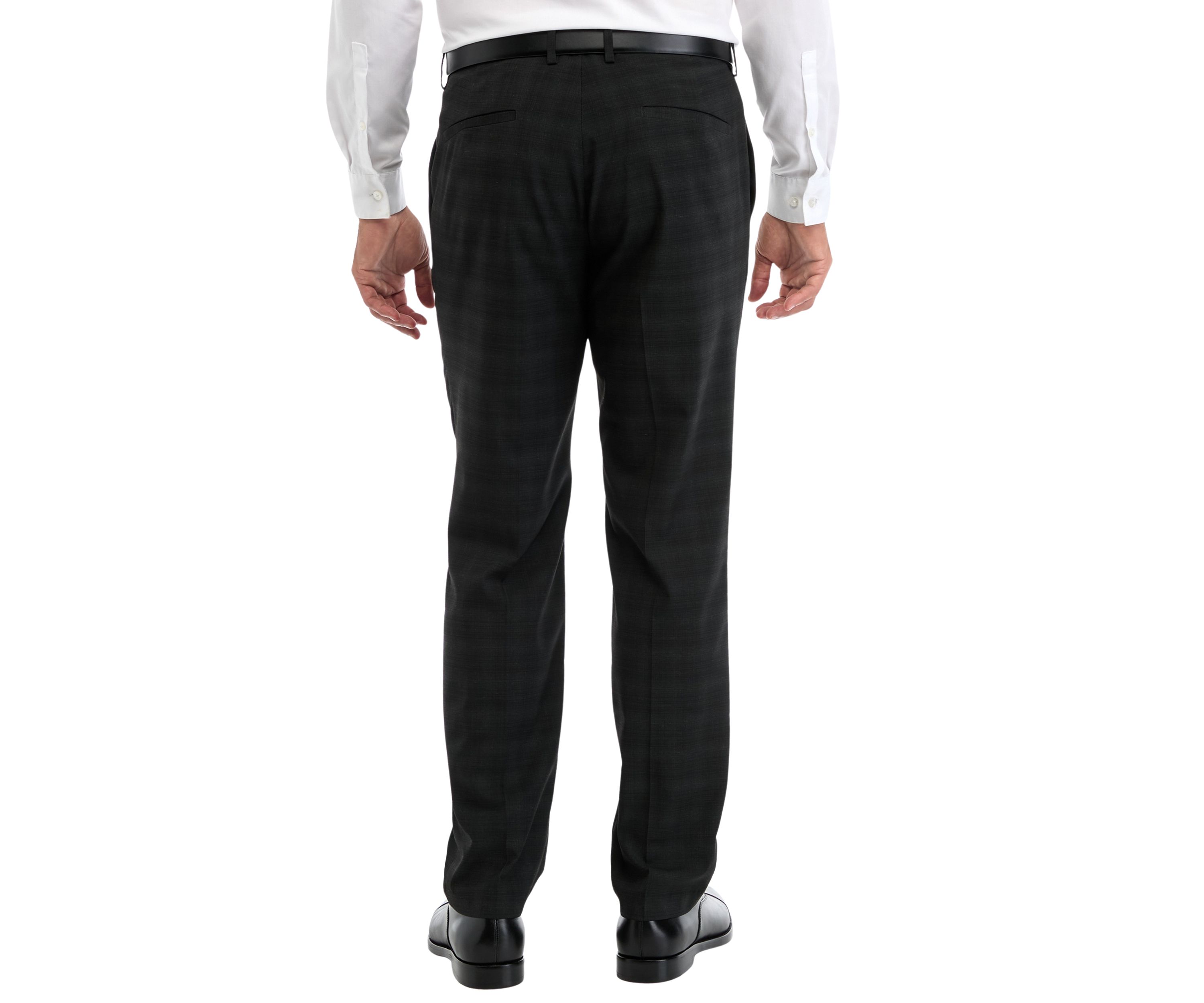 Crosshatch Plaid Dress Pants