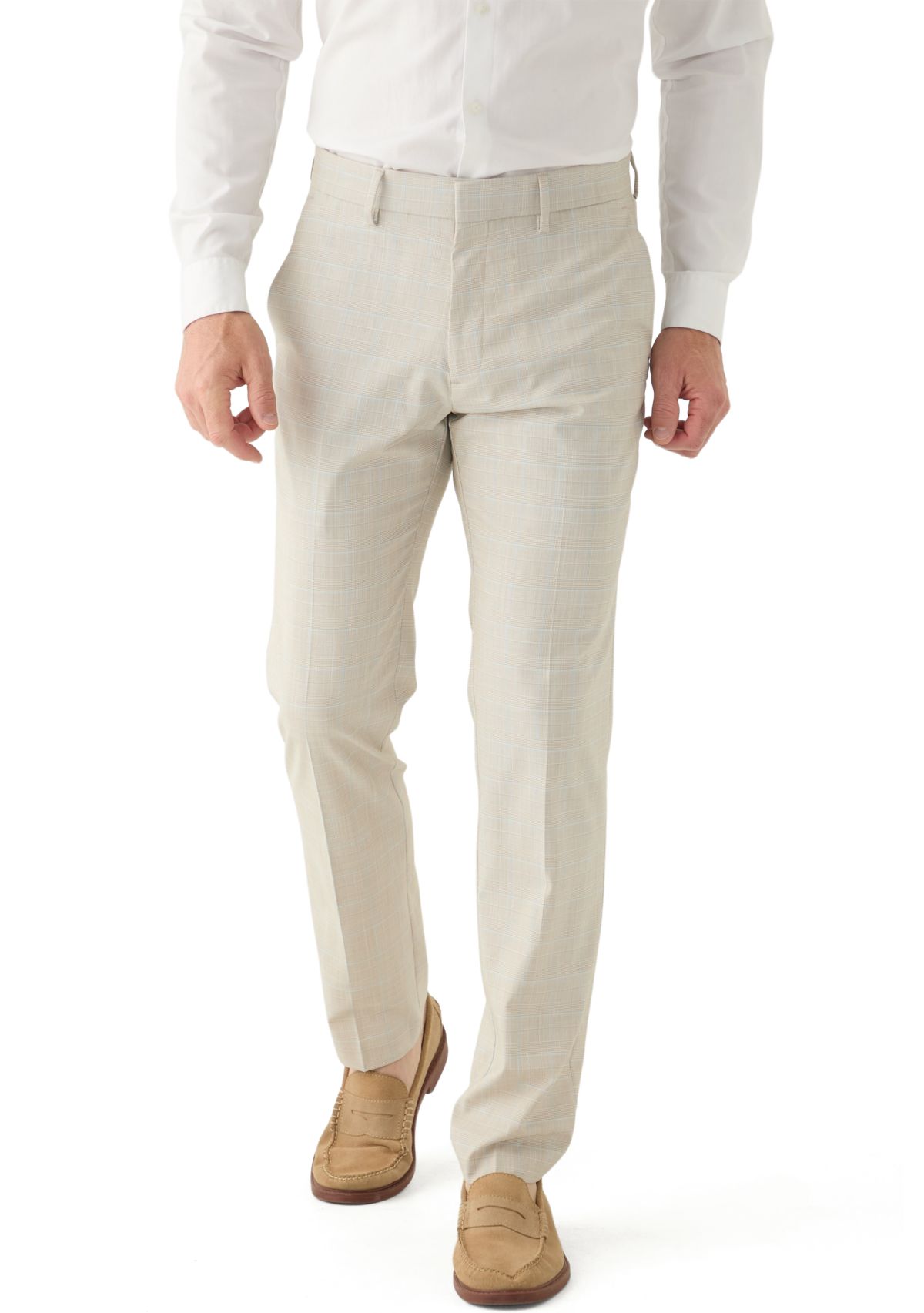 Mens Slim Fit Prince of Wales Pants
