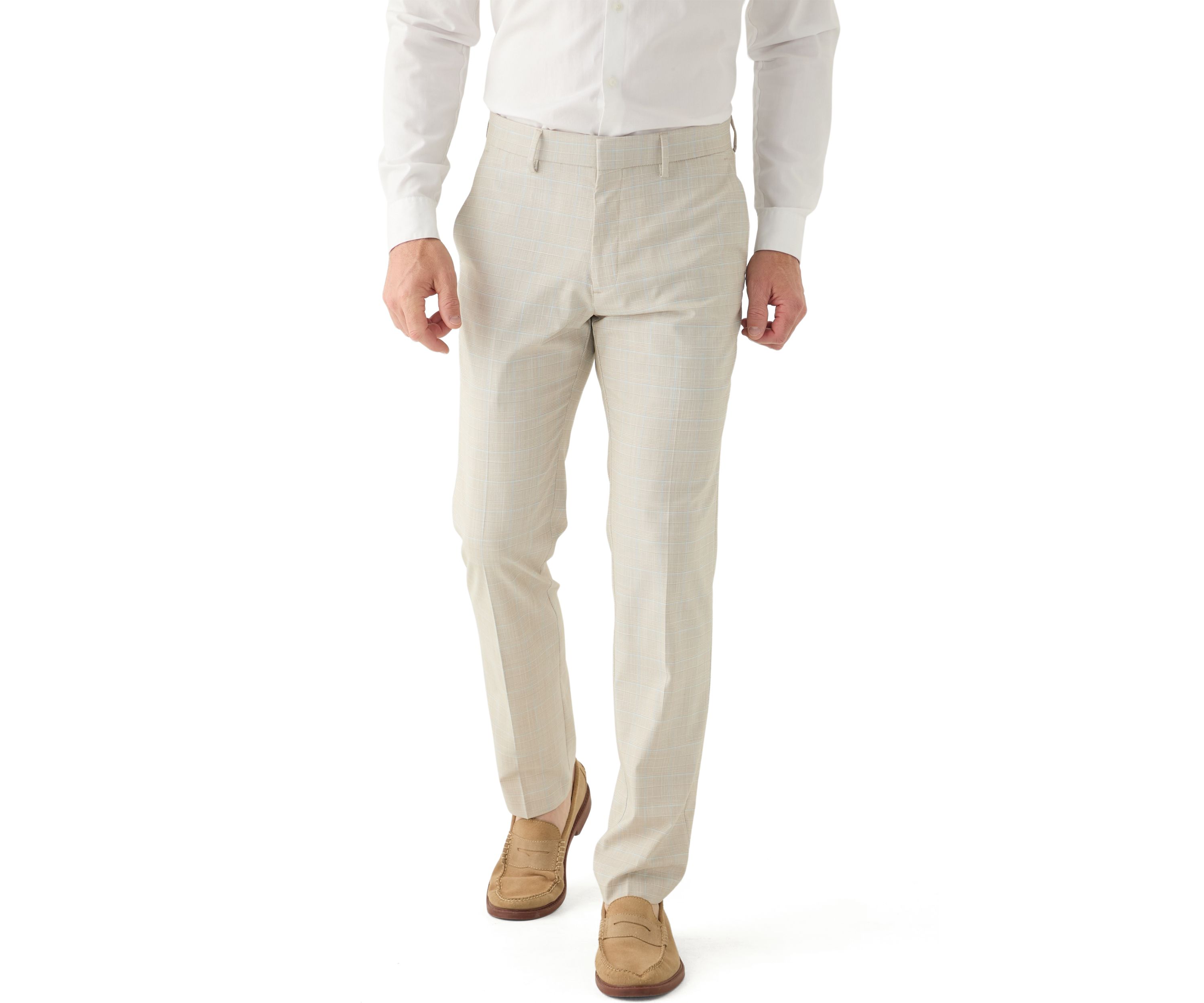 Mens Slim Fit Prince of Wales Pants