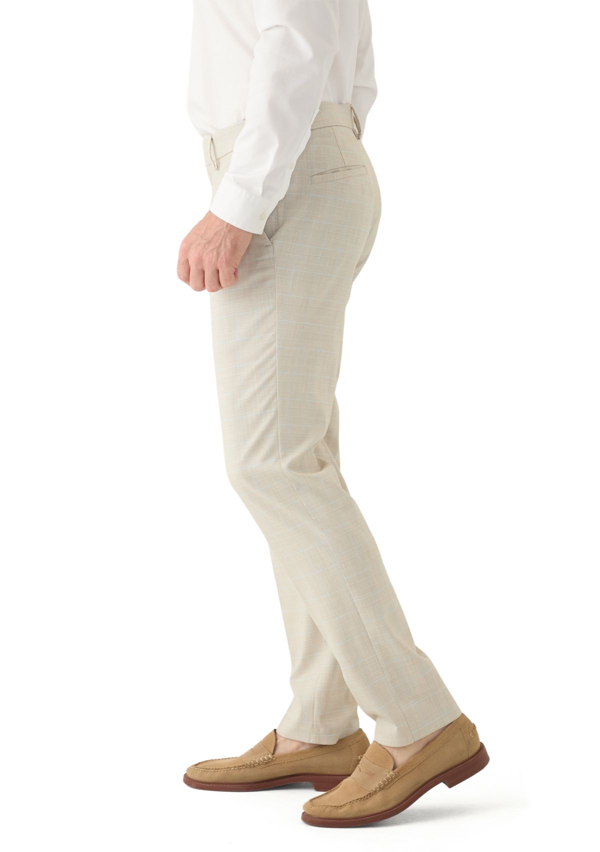 Mens Slim Fit Prince of Wales Pants