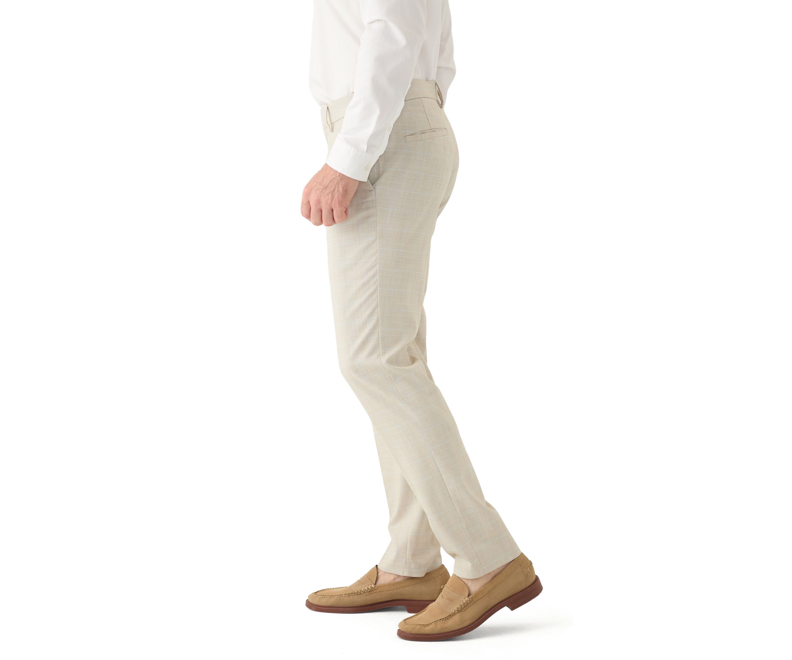 Mens Slim Fit Prince of Wales Pants