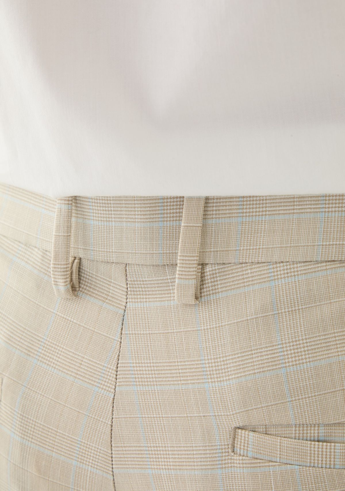 Mens Slim Fit Prince of Wales Pants