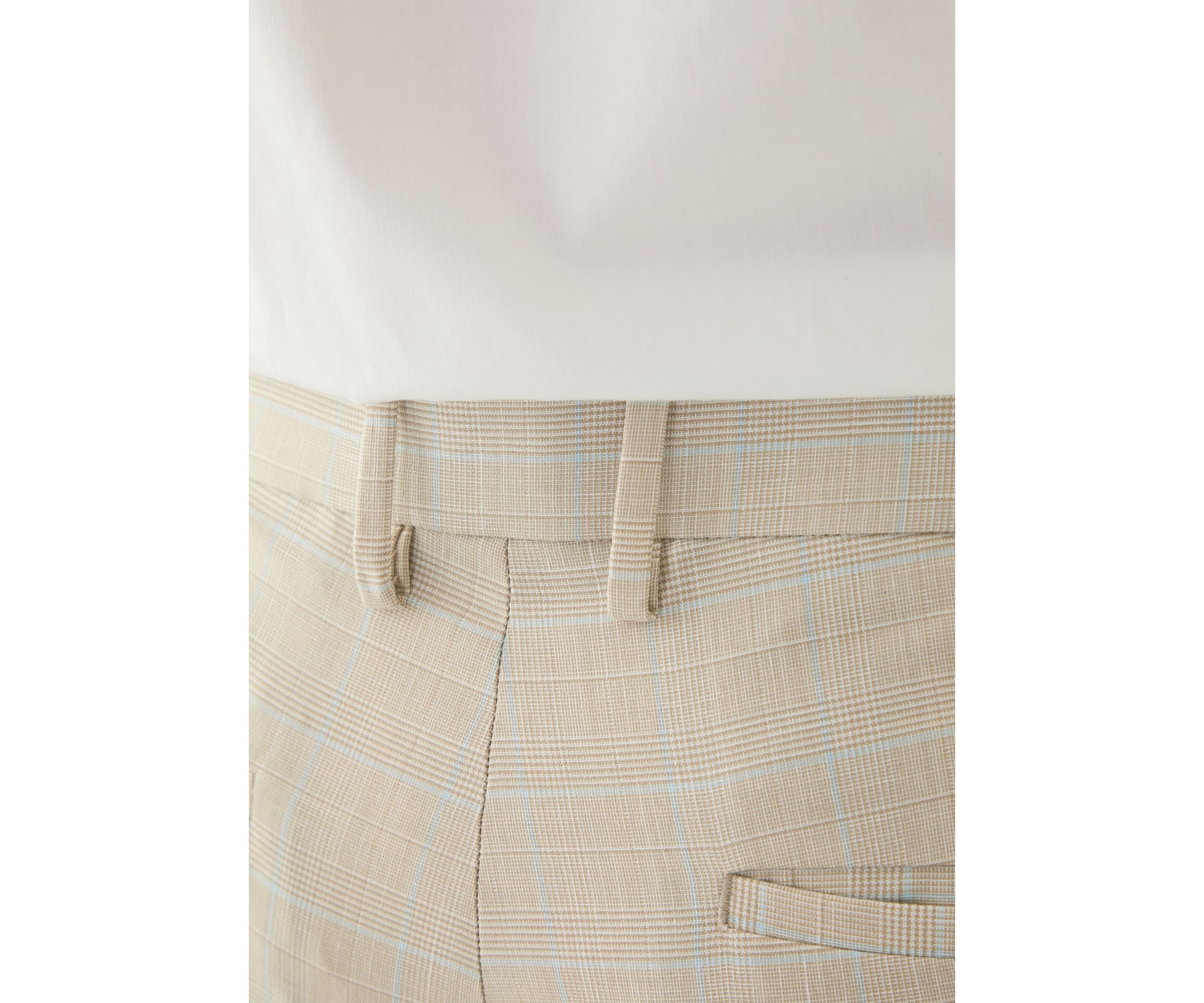 Mens Slim Fit Prince of Wales Pants