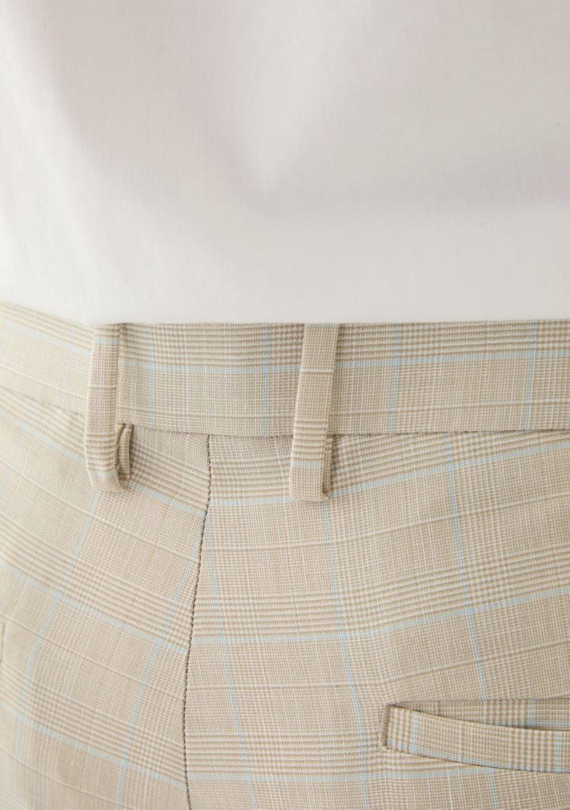 Mens Slim Fit Prince of Wales Pants