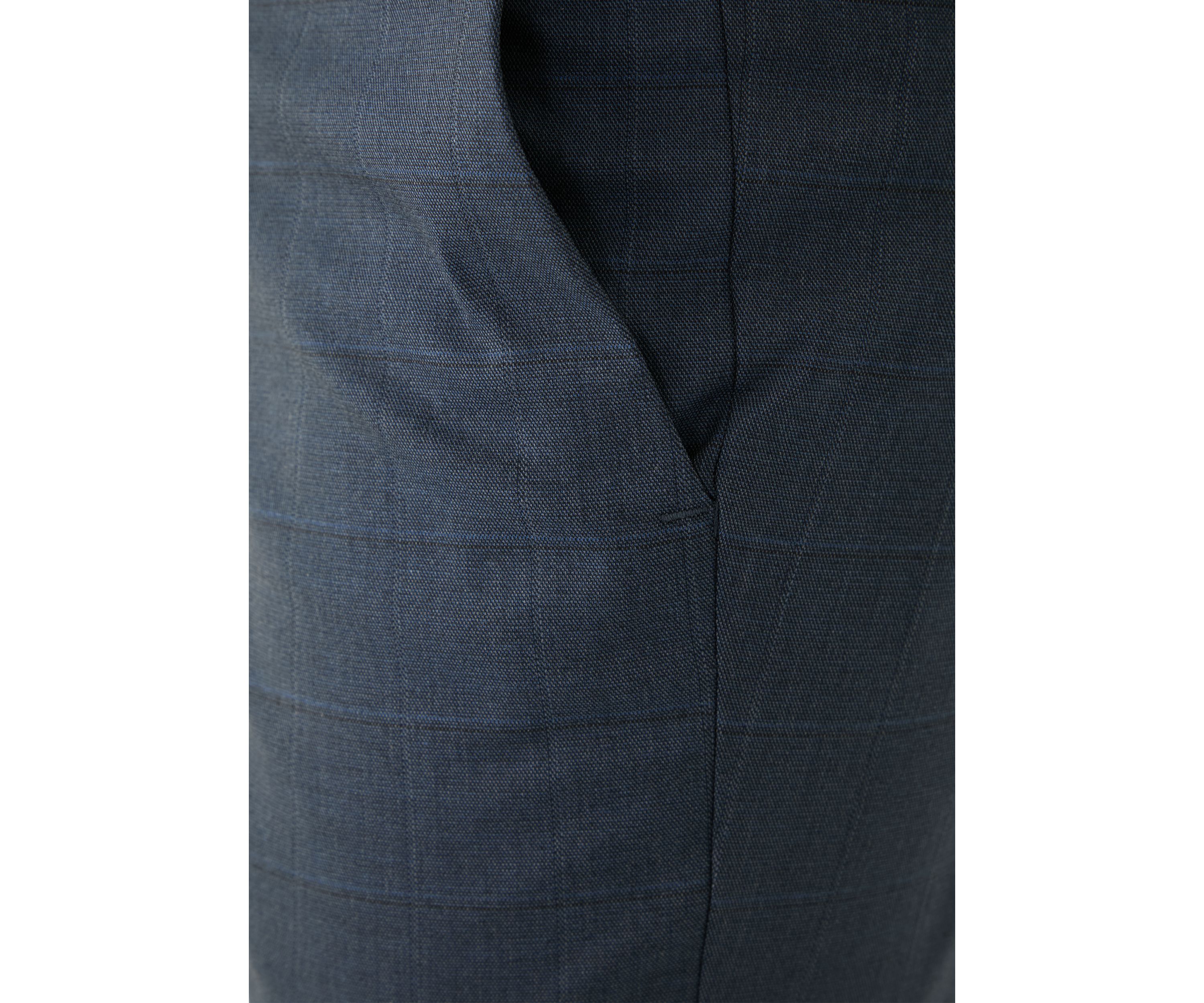 Mens Slim Fit Shark Windowpane Pants