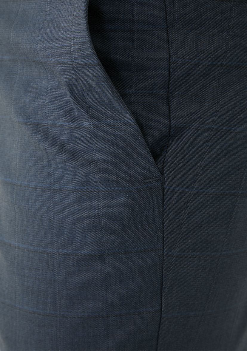 Mens Slim Fit Shark Windowpane Pants
