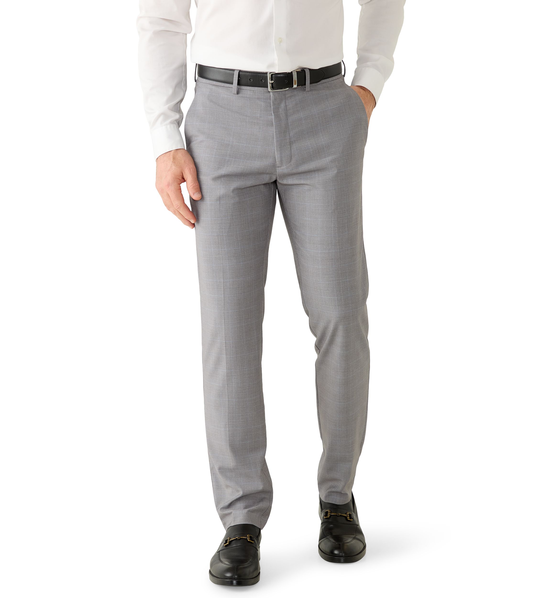 grey plaid mens dress pants Reda Charcoal Glen Plaid Dress Pant