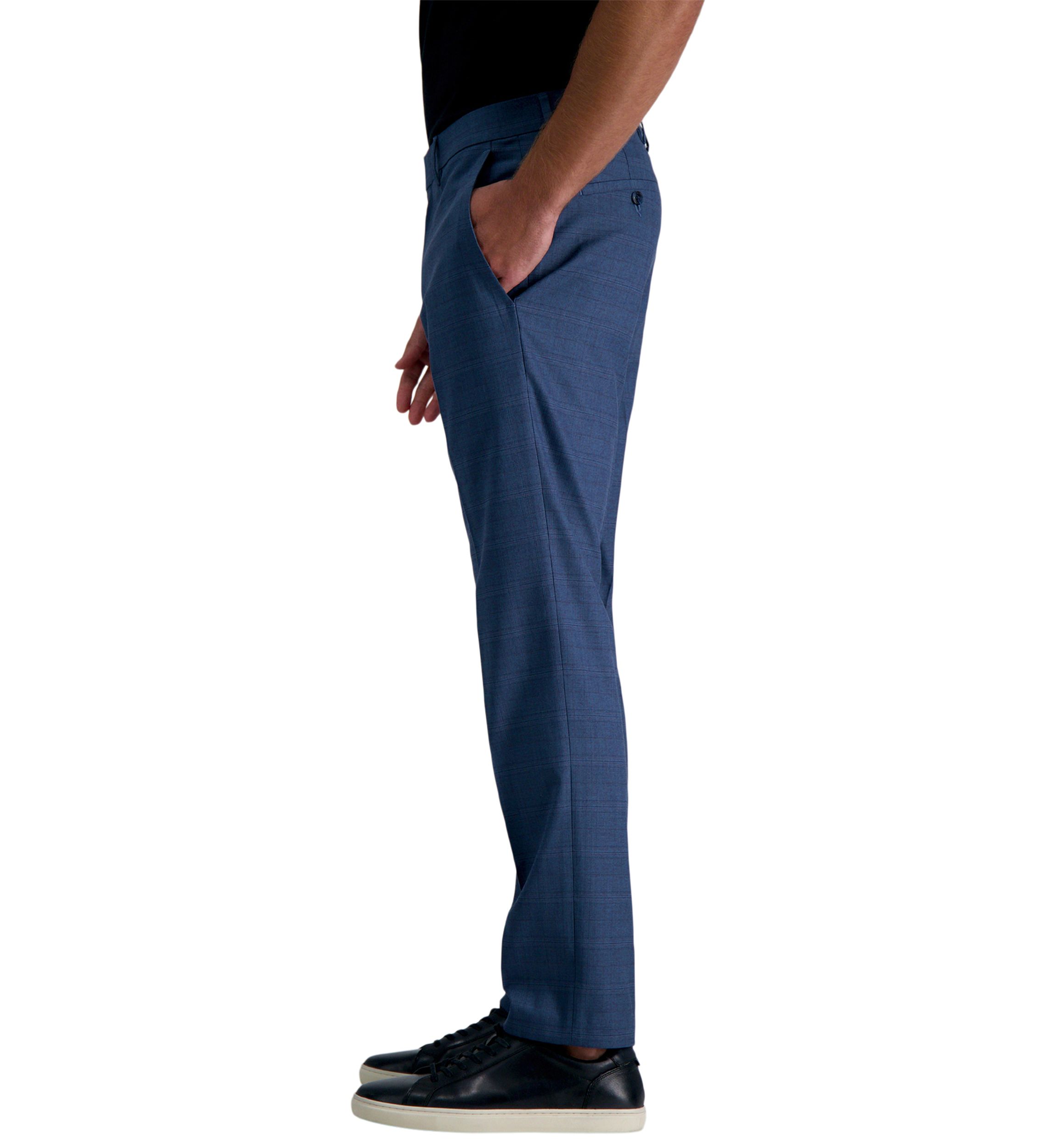 Slim Fit Sharkskin Windowpane Dress Pants