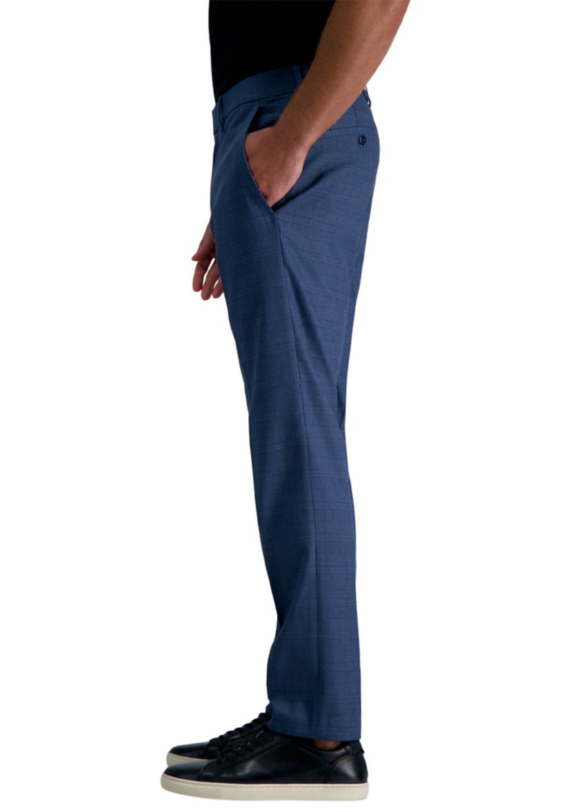 Slim Fit Sharkskin Windowpane Dress Pants