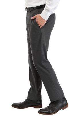 Slim Fit Sharkskin Windowpane Pants