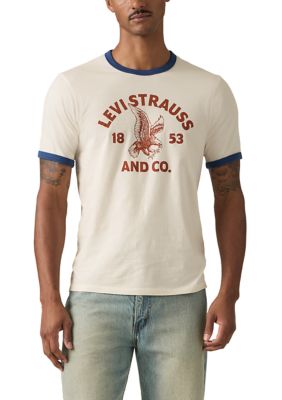 Levi's Men's Short Sleeve Eagle Graphic Ringer Shirt