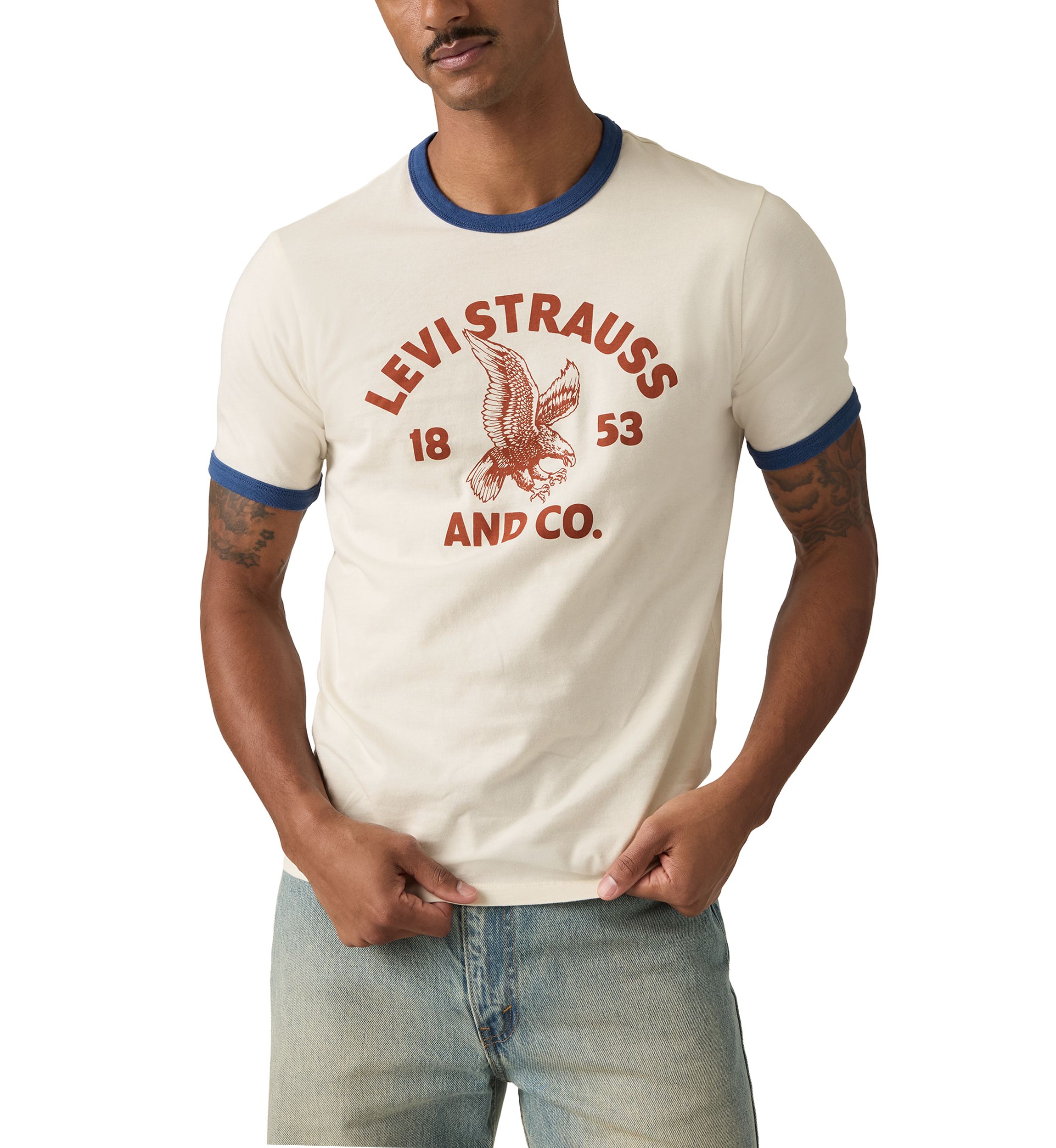 Levi's® Men's Short Sleeve Eagle Graphic Ringer Shirt | Belk