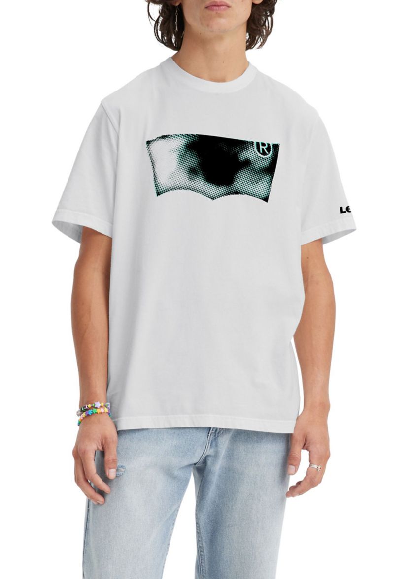 Short Sleeve Relaxed Fit Tab Logo T-Shirt