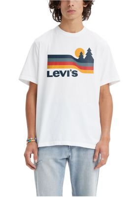 Levi's Men's Short Sleeve Relaxed Fit Dakota Outdoors Graphic T-Shirt, Medium