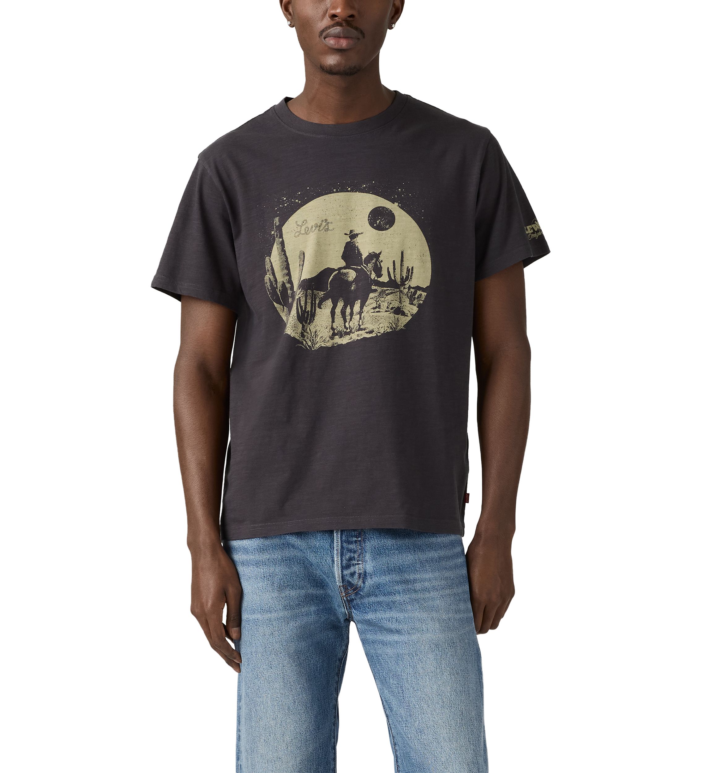 Relaxed Fit Cowboy Front Graphic T-Shirt
