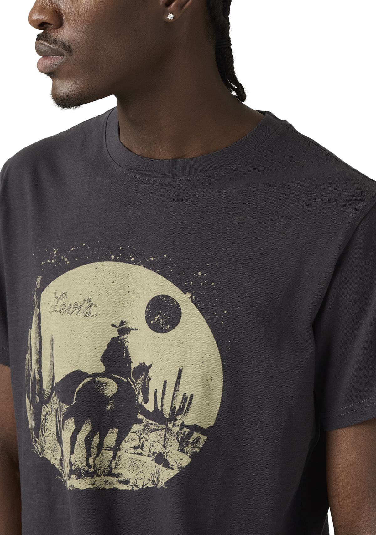 Relaxed Fit Cowboy Front Graphic T-Shirt