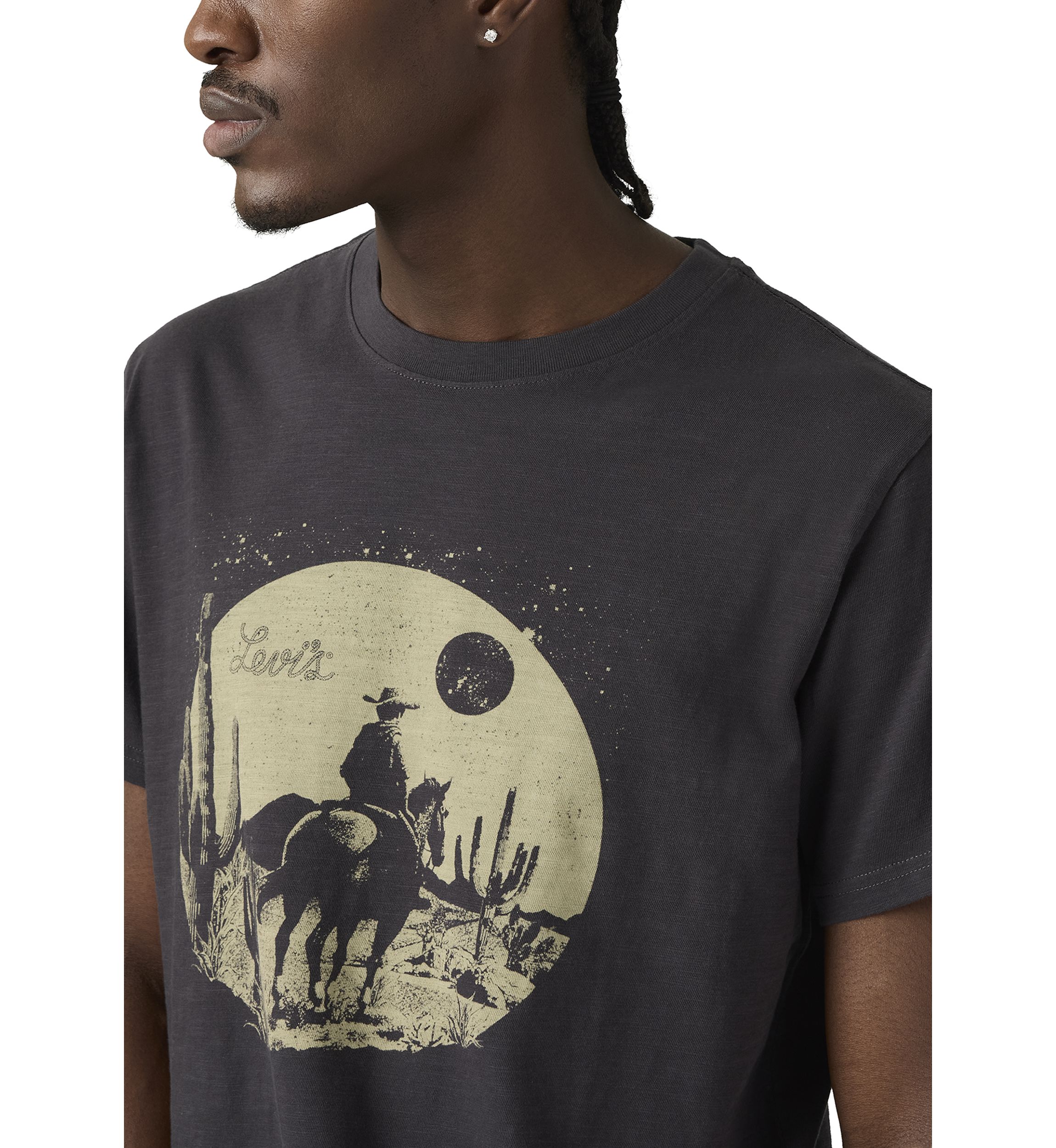 Relaxed Fit Cowboy Front Graphic T-Shirt