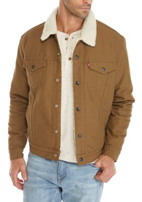 Canvas sherpa trucker outlet jacket