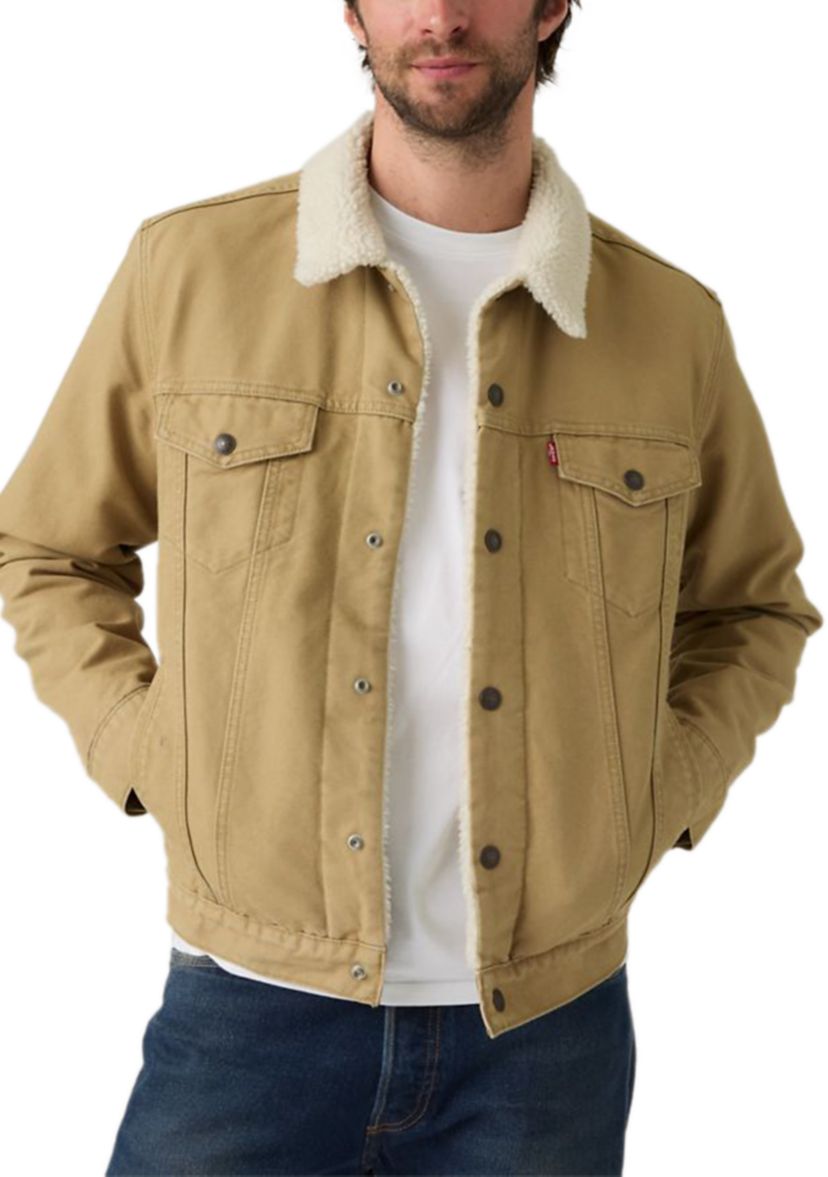 Levi's® Men's Khaki Sherpa Trucker Jacket | Belk