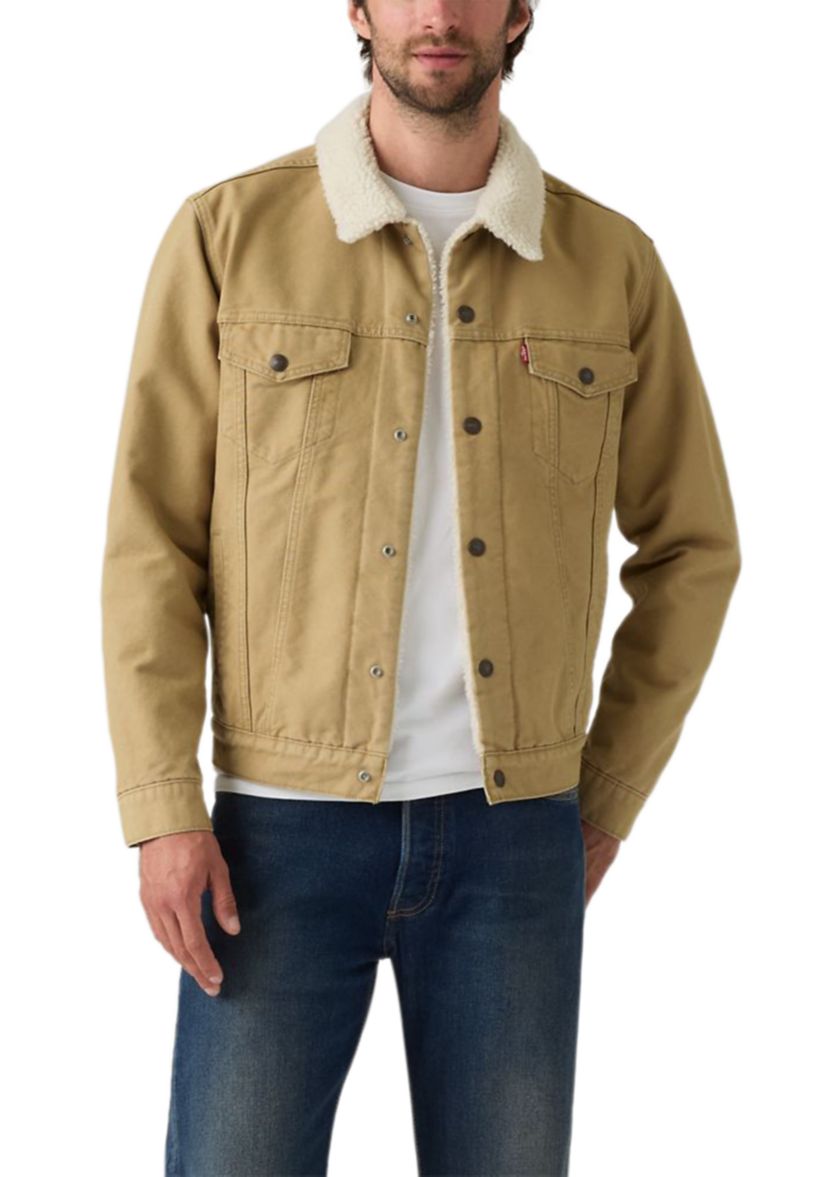 Levi's® Men's Khaki Sherpa Trucker Jacket | Belk