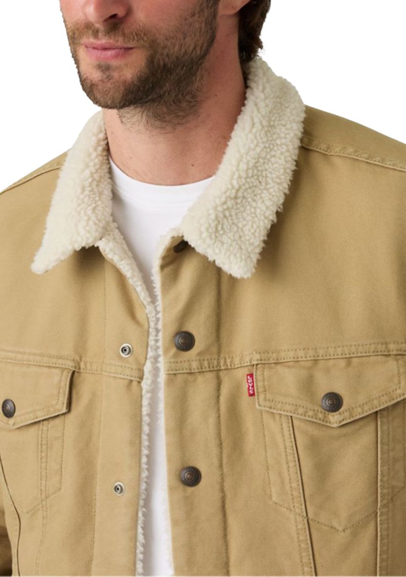 Levi's® Men's Khaki Sherpa Trucker Jacket | Belk