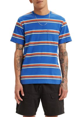 Levi's Men's Short Sleeve Classic Pocket T-Shirt, Blue, Large