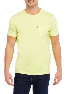 Levi's Men's Short Sleeve Classic Pocket T-Shirt, Lime, Medium