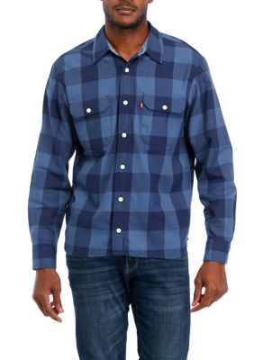 Levi's Men's Albany Plaid Dress Shirt, 27 Short