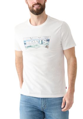 Levi's Men's Graphic Crew Neck T-Shirt, White, 2XL