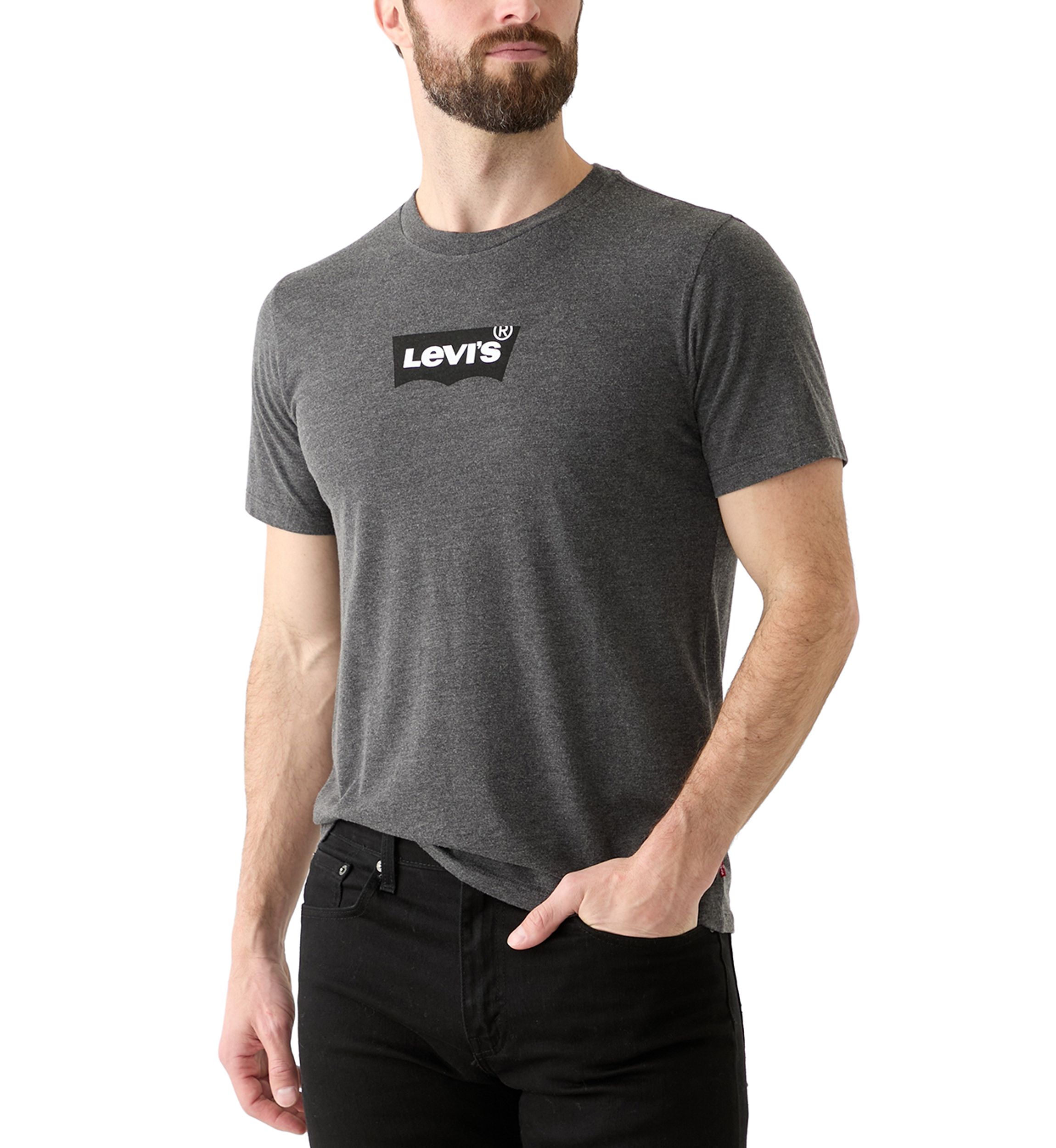 Short Sleeve Crew Neck Batwing Logo Graphic T-Shirt