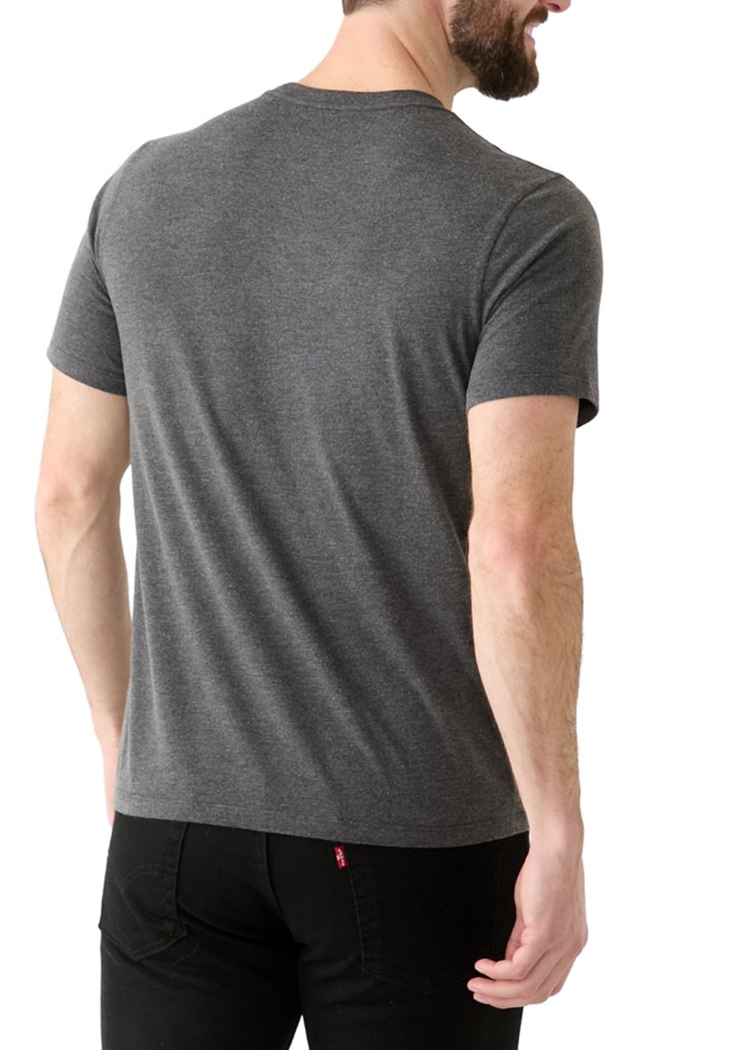 Short Sleeve Crew Neck Batwing Logo Graphic T-Shirt